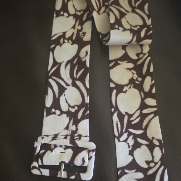 LOFT White and Brown Puff Sleeve Maxi Dress - Picture 6 of 6